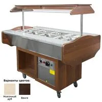 Мармит ПищТех МЭП-2Б-ШС-Г, орех - модернизируйте вашу линию раздачи и салат-бар