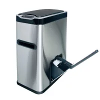 Ведро для мусора Foodatlas JAH-534 с ершиком серое - современная посуда и инвентарь для вашего ресторана или кафе