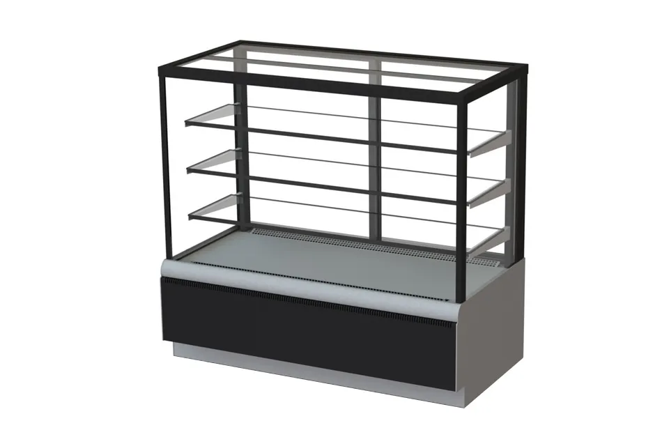 Витрина кондитерская Carboma KC70 VV 0,9-1 Standard Люкс Техно (9006-9005, черная)