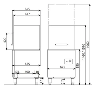 Купольная посудомоечная машина Kocateq KOMEC-H500 B DD Купольная посудомоечная машина Kocateq KOMEC-H500 B DD