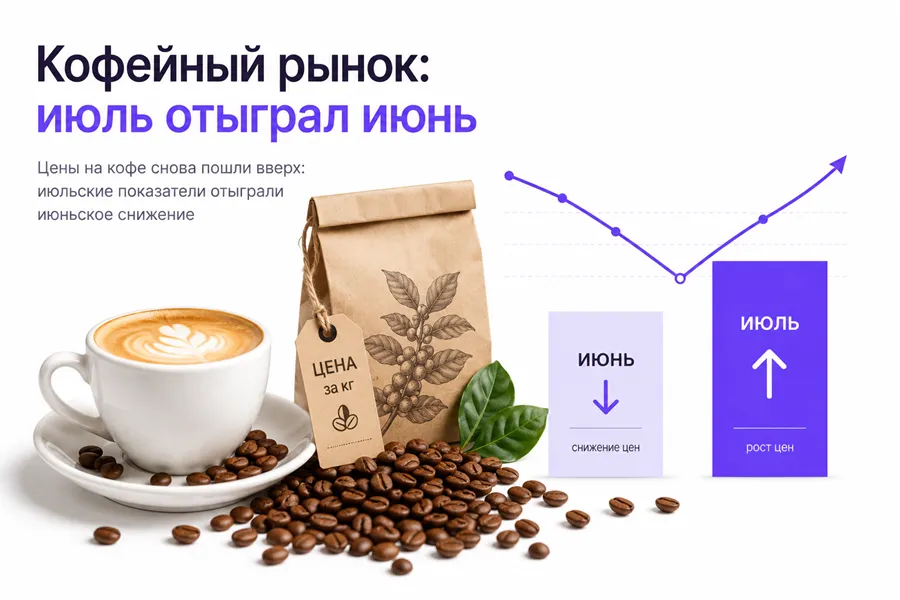 Кофейный рынок снова пошел вверх: июльские цены отыграли июньское снижение Кофейный рынок снова пошел вверх: июльские цены отыграли июньское снижение