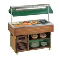 Салат-бар охлаждаемый Tecfrigo ISOLA 6 M темный орех - модернизируйте вашу линию раздачи и салат-бар