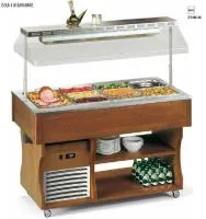 Салат-бар тепловой Tecfrigo ISOLA 4 M BM неокраш. дерево - модернизируйте вашу линию раздачи и салат-бар