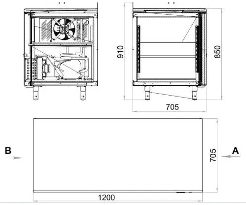 Стол морозильный POLAIR TB2GN-G