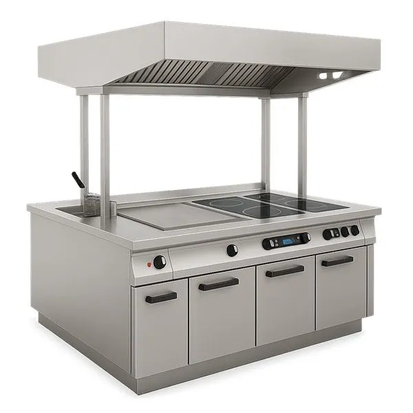 Кулинарный остров для ресторана: современный формат кухни и шоу-готовки