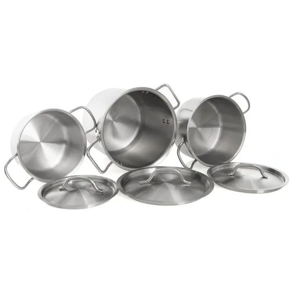 Набор посуды Foodatlas "Магия вкуса"  Кастрюли 2,0+2,7+6,0 в ЦИРИ - профессиональная посуда и инвентарь для общепита Набор посуды Foodatlas "Магия вкуса"  Кастрюли 2,0+2,7+6,0 - современная посуда и инвентарь для вашего ресторана или кафе