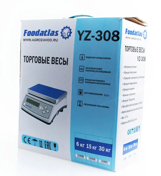 Анонс Весы торговые Foodatlas YZ-308 (6кг/0,2гр) - современные весы для бизнеса от ЦИРИ
