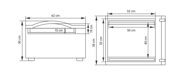  Вакуумный упаковщик Kocateq Buffalo 50x2/20/20