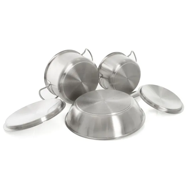 Набор посуды Foodatlas "Мастер Шеф" Кастрюли 2,0+2,7+Сковорода 26 в ЦИРИ - профессиональная посуда и инвентарь для общепита Набор посуды Foodatlas "Мастер Шеф" Кастрюли 2,0+2,7+Сковорода 26 - современная посуда и инвентарь для вашего ресторана или кафе