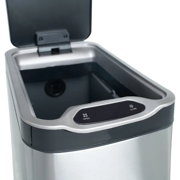 Ведро для мусора Foodatlas JAH-534 с ершиком серое - современная посуда и инвентарь для вашего ресторана или кафе