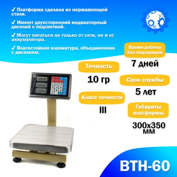 Анонс Весы напольные Foodatlas ВТН-60 (60кг/10гр) - современные весы для бизнеса от ЦИРИ