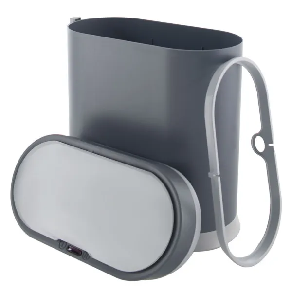 Ведро для мусора Foodatlas JAH-6712 с ершиком серое - современная посуда и инвентарь для вашего ресторана или кафе