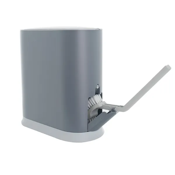 Ведро для мусора Foodatlas JAH-2014 с ершиком серое - современная посуда и инвентарь для вашего ресторана или кафе