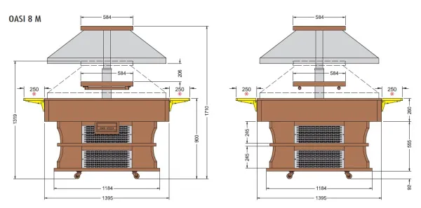 Салат-бар холодильный Tecfrigo OASI 8 M  фото в Москве