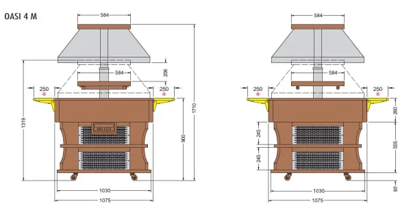 Салат-бар холодильный Tecfrigo OASI 4 M фото в Москве