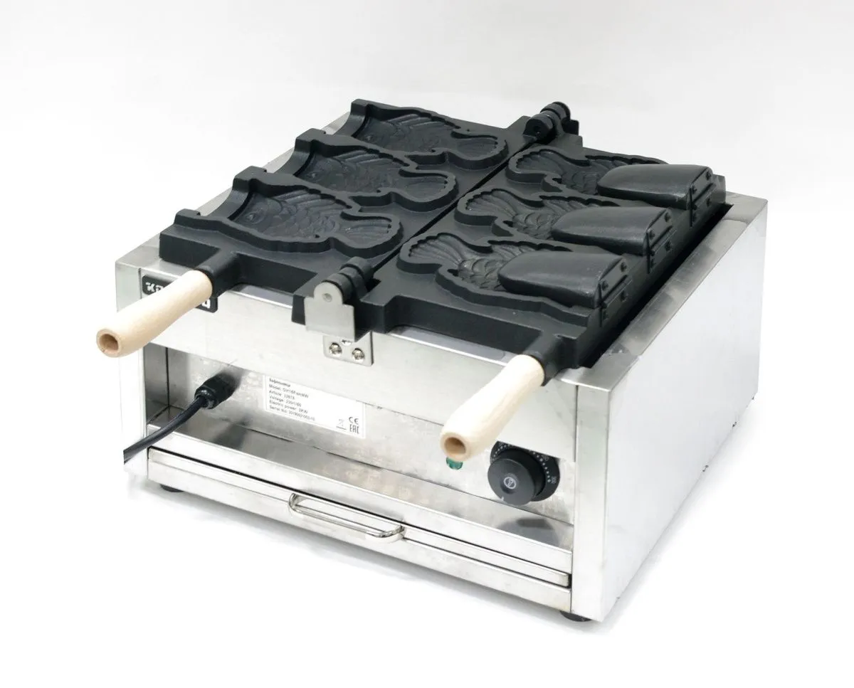 Подробное изображение Вафельница тайяки Kocateq GH15FishNW - профессиональное оборудование для фаст-фуда