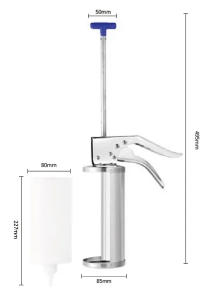 Дозатор-шприц для соуса Kocateq SV1/2NMCC - современная посуда и инвентарь для вашего ресторана или кафе