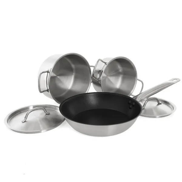Набор посуды Foodatlas "Мастер Шеф" Кастрюли 2,0+2,7+Сковорода 26 в ЦИРИ - профессиональная посуда и инвентарь для общепита Набор посуды Foodatlas "Мастер Шеф" Кастрюли 2,0+2,7+Сковорода 26 - современная посуда и инвентарь для вашего ресторана или кафе