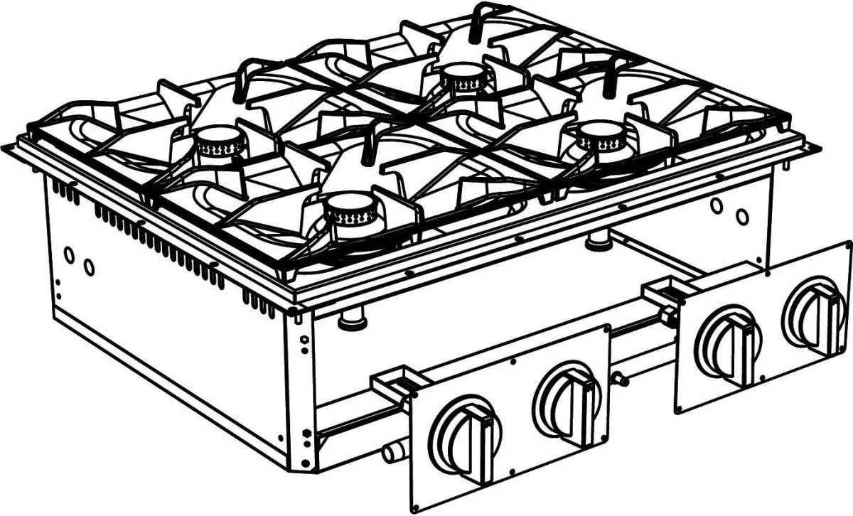 Плита газовая встраиваемая Apach SLDIG7RG8 Плита газовая встраиваемая Apach SLDIG7RG8