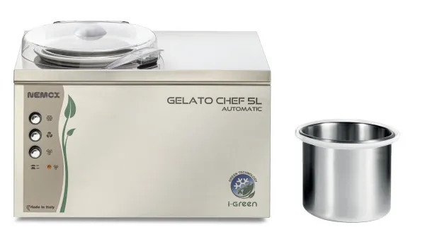 Фризер для мороженого Nemox i-Green Gelato Chef 5L Automatic i-Green для фаст-фуда - улучшите ваш сервис Фризер для мороженого Nemox i-Green Gelato Chef 5L Automatic i-Green - современное оборудование для фаст-фуда