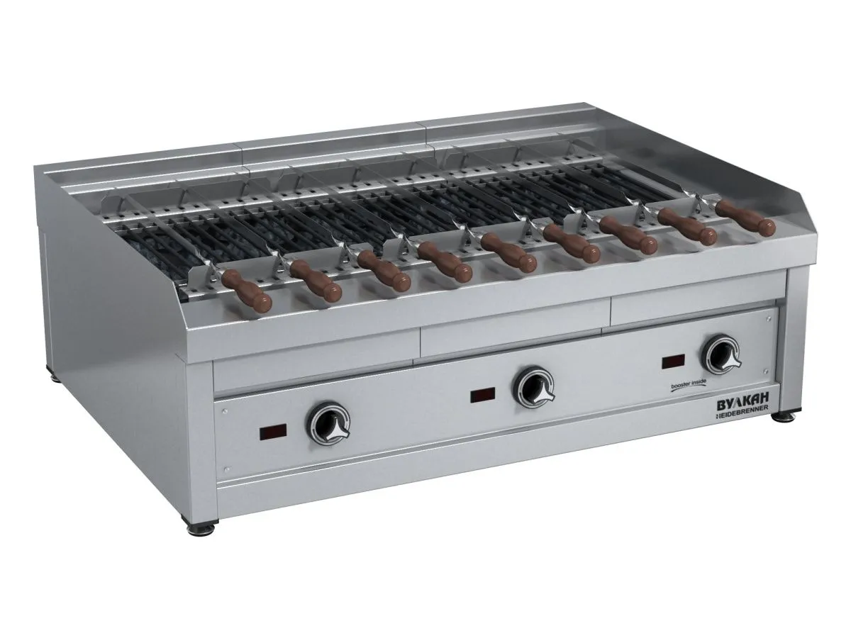 Подробное изображение Шашлычница электрическая Вулкан ETK-BST3 "Сламет" - профессиональное оборудование для фаст-фуда