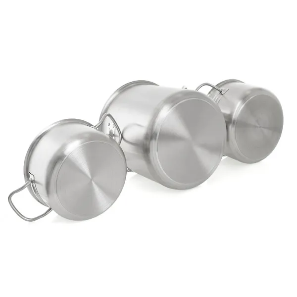 Набор посуды Foodatlas "Магия вкуса"  Кастрюли 2,0+2,7+6,0 в ЦИРИ - профессиональная посуда и инвентарь для общепита Набор посуды Foodatlas "Магия вкуса"  Кастрюли 2,0+2,7+6,0 - современная посуда и инвентарь для вашего ресторана или кафе