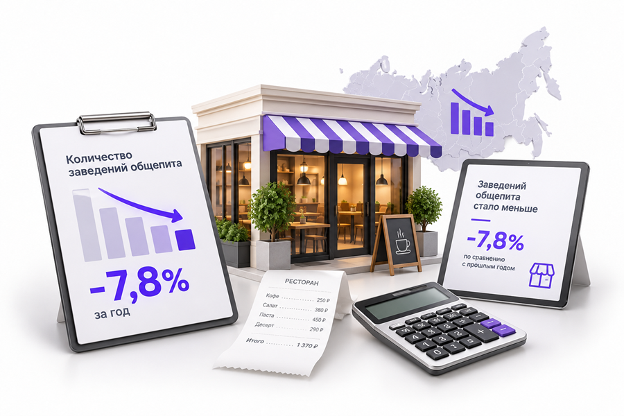 Число заведений общепита в России за год сократилось на 7,8% Число заведений общепита в России за год сократилось на 7,8%
