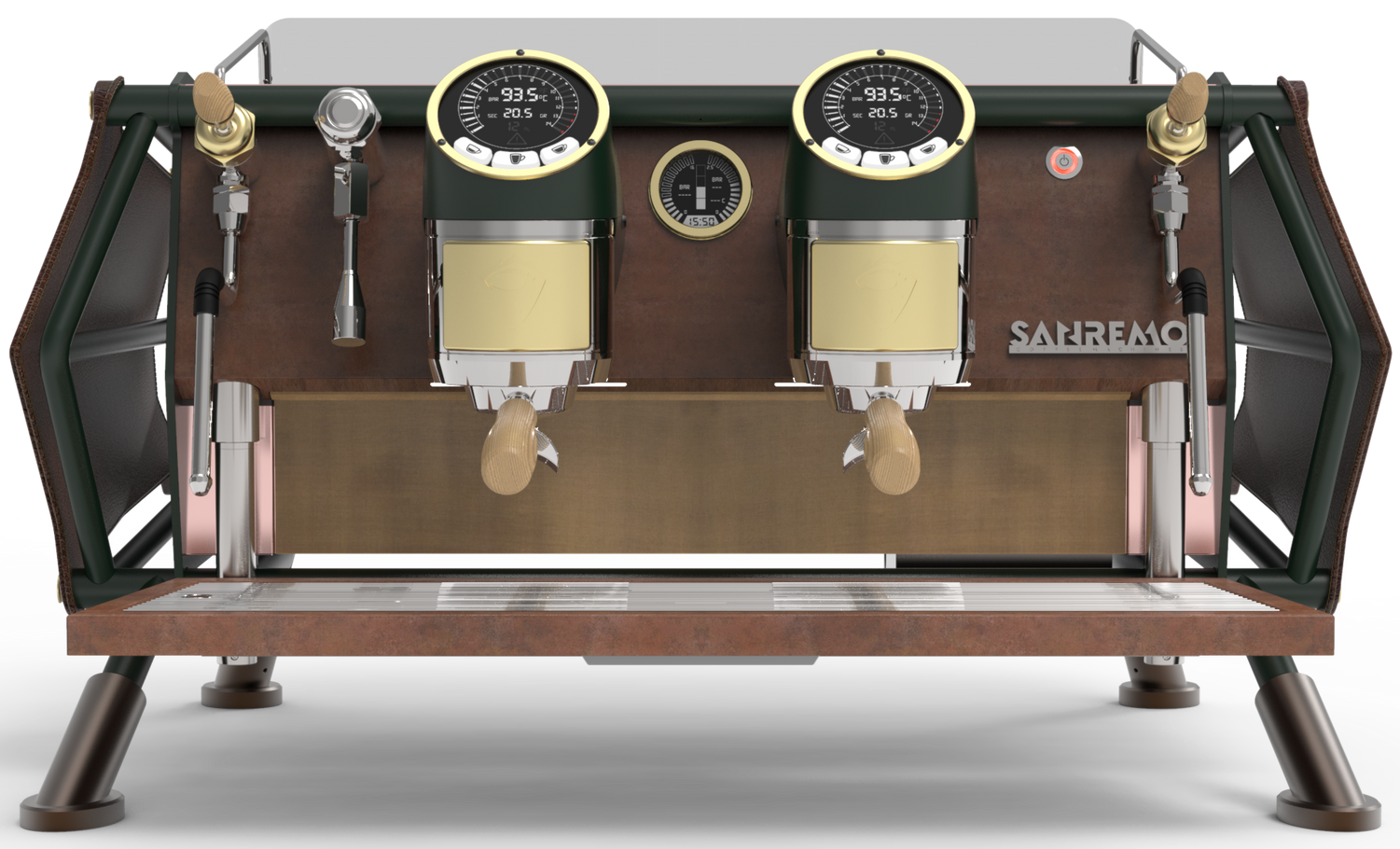 Подробное изображение Кофемашина Sanremo Cafe Racer Custom Renegade 2gr коричневая - Высококачественное оборудование для кофе