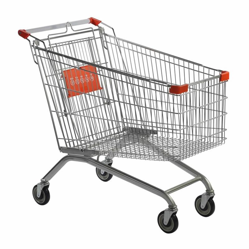 Подробное изображение Тележка покупательская EKSI TPR125 180л, тип евро, с детским сиденьем, красная - современные торговые решения