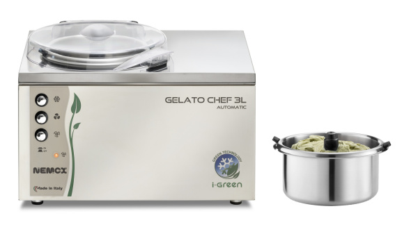 Фризер для мороженого Nemox i-Green Gelato Chef 3L Automatic i-Green фото в #REGION_NAME_DECLINE_PP#
