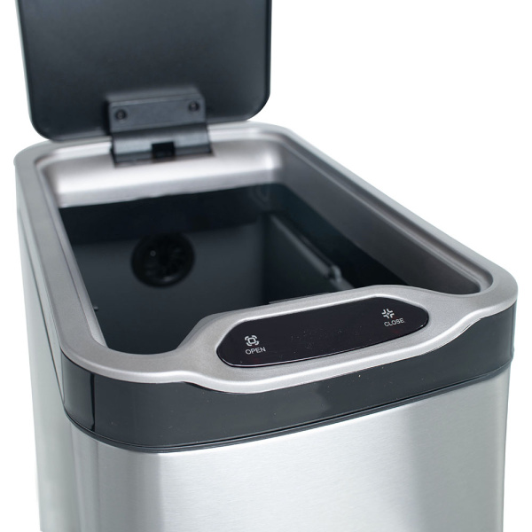 Ведро для мусора Foodatlas JAH-534 с ершиком серое фото в #REGION_NAME_DECLINE_PP#