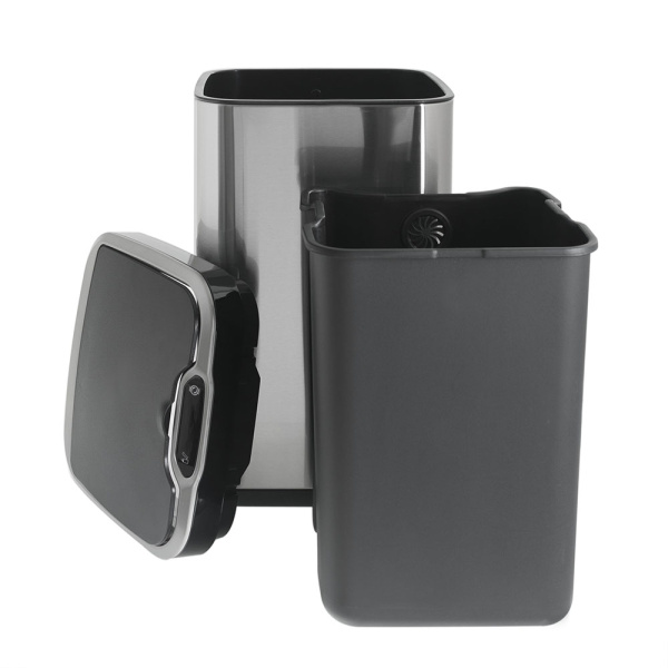 Ведро для мусора Foodatlas JAH-6311 серое фото в #REGION_NAME_DECLINE_PP#