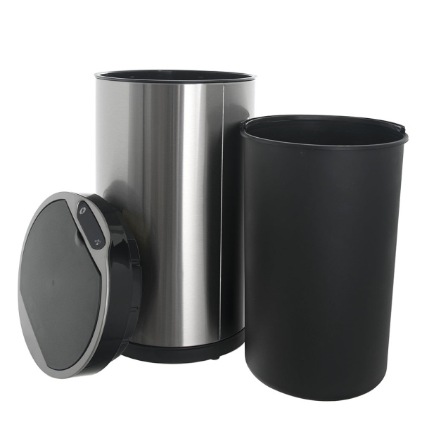 Ведро для мусора Foodatlas JAH-9312 серое фото в #REGION_NAME_DECLINE_PP#