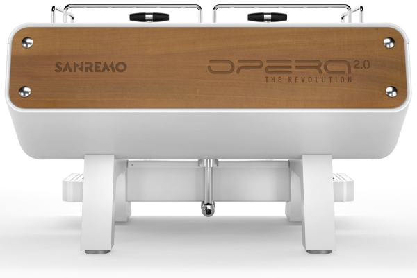 Кофемашина Sanremo Opera 2GR стальная-белая фото в #REGION_NAME_DECLINE_PP#